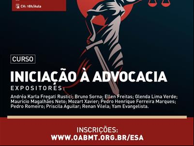 Foto da Notícia: Cojad realiza curso de Iniciação à Advocacia em abril