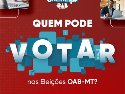 Foto da Notícia: Saiba quem pode votar nas Eleições da OAB-MT 2024