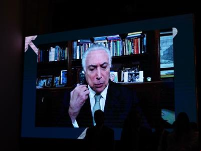 Foto da Notícia: 'Precisamos de investimentos estrangeiros', ressalta Michel Temer em evento mato-grossense