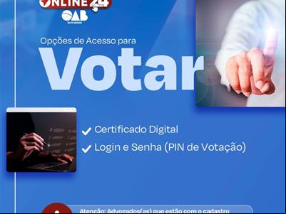 Foto da Notícia: Advocacia deve estar com cadastro atualizado para votar com  e senha; saiba como